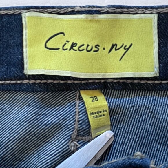 Sam Edelman Circus NY Womens  High-Rise Slim Straight Blue Denim Jeans Size 31 - Picture 8 of 11